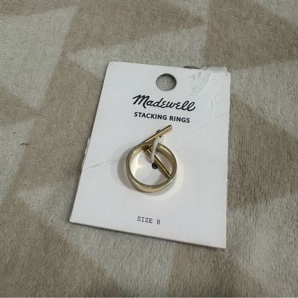 Madewell pale gold tennis collection ring size 8 - Picture 2 of 3